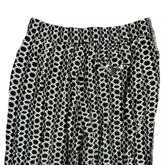 Anthropologie Hei Hei Black White Relaxed Pants Side Embroidery Rayon Soft Sz S - Picture 7 of 10